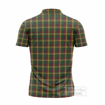 MacMillan (McMillan) Tartan Crest Zipper Polo Shirt Ferocious Lion Style