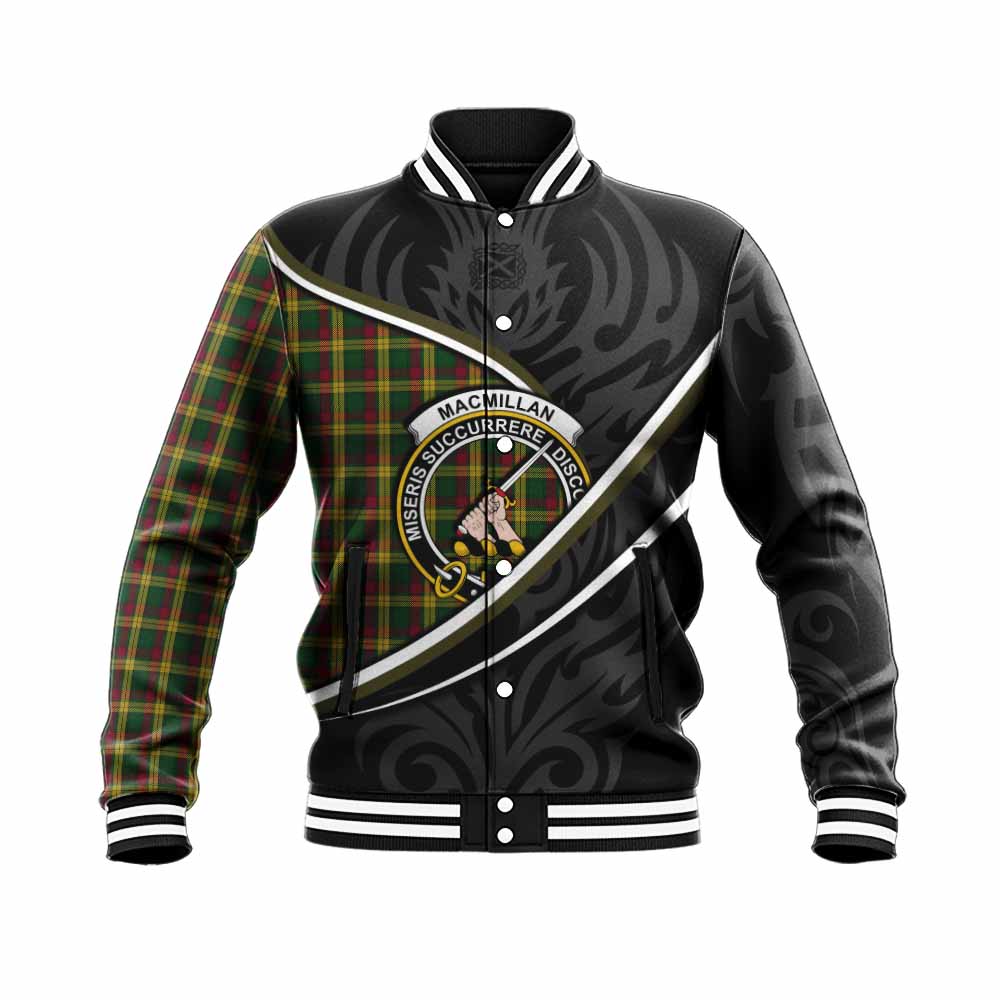 MacMillan (McMillan) Tartan Family Crest Baseball Jacket Celtic Scottish Thistle Floral - Tartan Vibes Clothing
