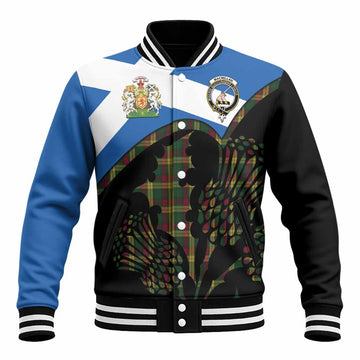 MacMillan (McMillan) Tartan Family Crest Baseball Jacket Scotland Thistle Floral Flag Style