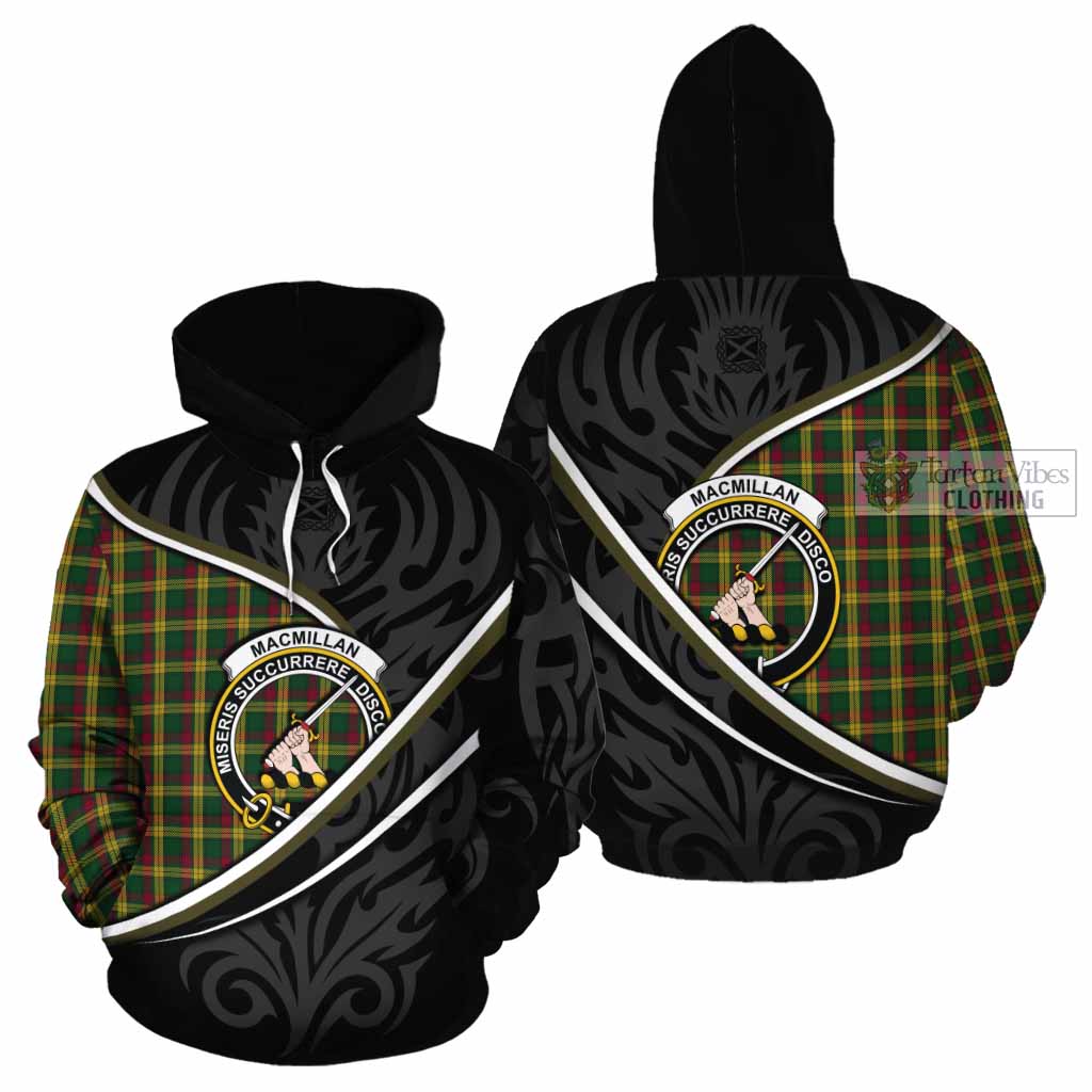 MacMillan (McMillan) Tartan Family Crest Cotton Hoodie Celtic Scottish Thistle Floral - Tartan Vibes Clothing