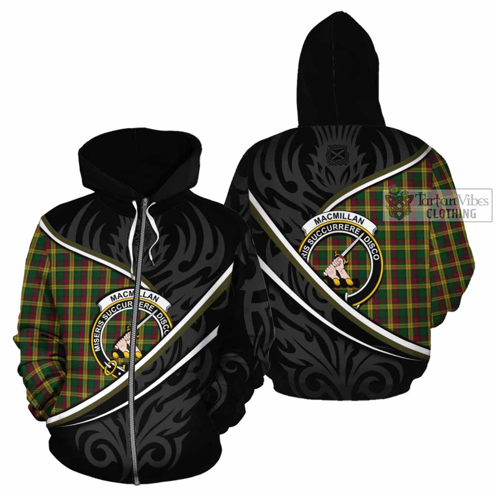 MacMillan (McMillan) Tartan Family Crest Cotton Hoodie Celtic Scottish Thistle Floral - Tartan Vibes Clothing