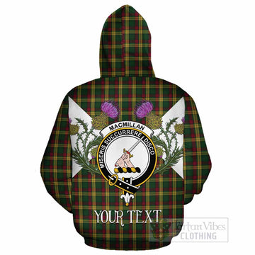 MacMillan (McMillan) Tartan Family Crest Cotton Hoodie Scottish Burns Night Thistle Floral