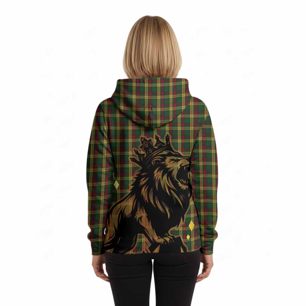 MacMillan (McMillan) Tartan Family Crest Hoodie Crowned Lion Roaring