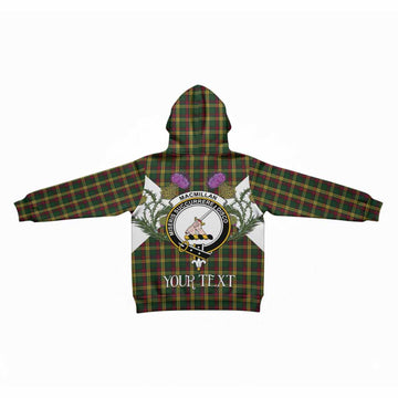 MacMillan (McMillan) Tartan Family Crest Kid Hoodie Scottish Burns Night Thistle Floral