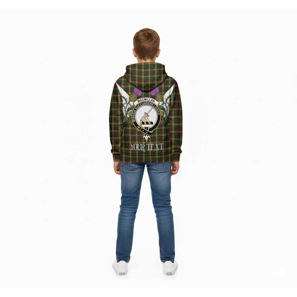 MacMillan (McMillan) Tartan Family Crest Kid Hoodie Scottish Burns Night Thistle Floral