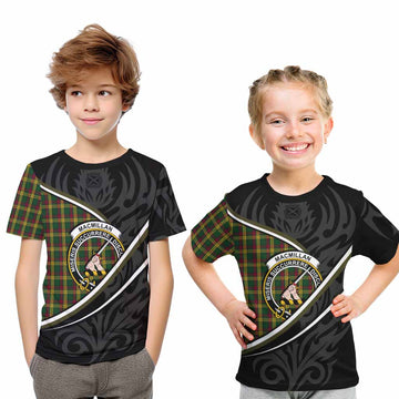 MacMillan (McMillan) Tartan Family Crest Kid T-shirt Celtic Scottish Thistle Floral