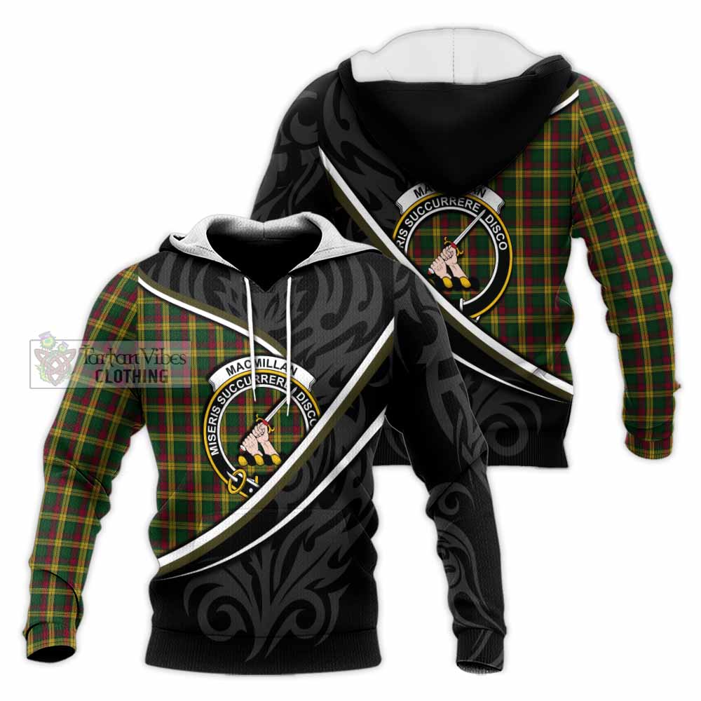 MacMillan (McMillan) Tartan Family Crest Knitted Hoodie Celtic Scottish Thistle Floral - Tartan Vibes Clothing