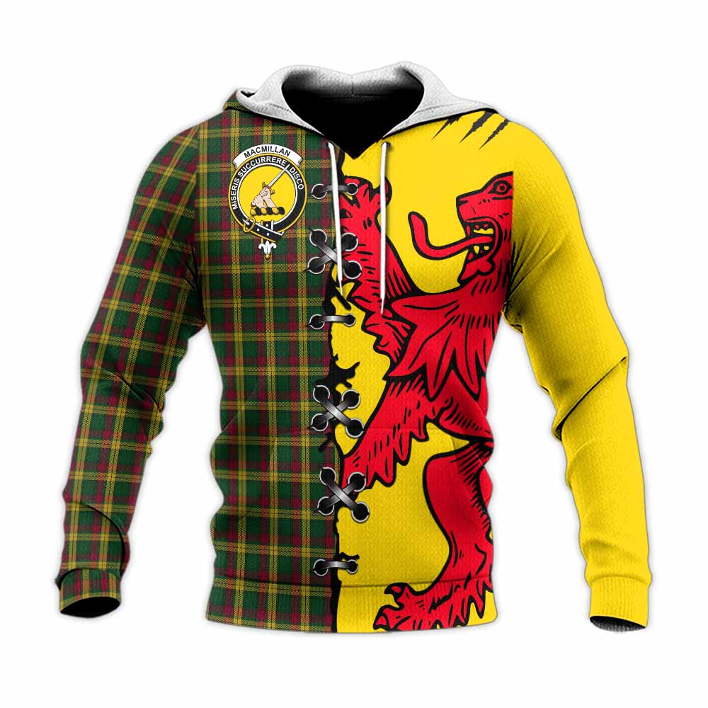 MacMillan (McMillan) Tartan Family Crest Knitted Hoodie Lion Rampant Honor - Tartan Vibes Clothing
