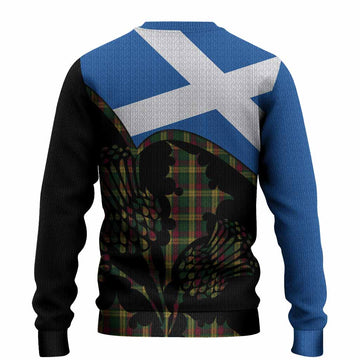 MacMillan (McMillan) Tartan Family Crest Knitted Sweater Scotland Thistle Floral Flag Style