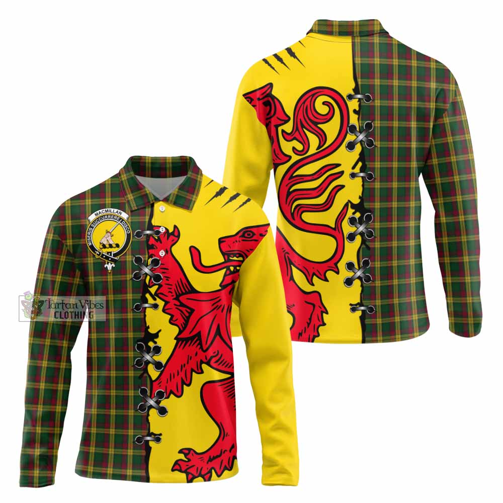 MacMillan (McMillan) Tartan Family Crest Long Sleeve Polo Shirt Lion Rampant Honor - Tartan Vibes Clothing