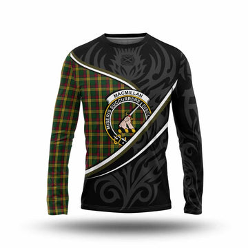 MacMillan (McMillan) Tartan Family Crest Long Sleeve T-Shirt Celtic Scottish Thistle Floral - Tartan Vibes Clothing