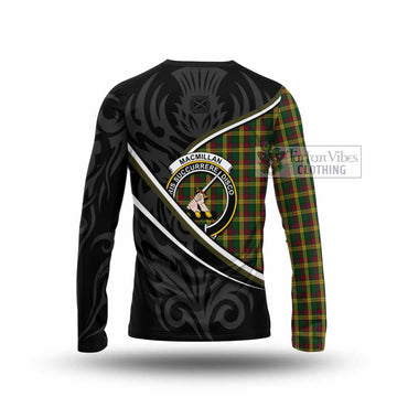 MacMillan (McMillan) Tartan Family Crest Long Sleeve T-Shirt Celtic Scottish Thistle Floral - Tartan Vibes Clothing