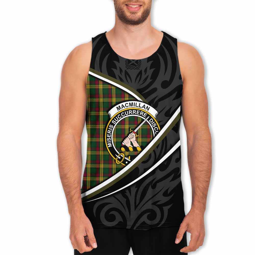 MacMillan (McMillan) Tartan Family Crest Men Tank Top Celtic Scottish Thistle Floral - Tartan Vibes Clothing