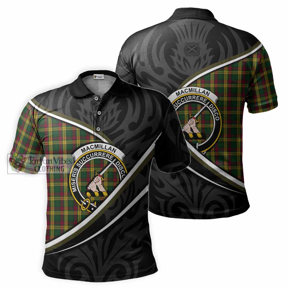 MacMillan (McMillan) Tartan Family Crest Polo Shirt Celtic Scottish Thistle Floral - Tartan Vibes Clothing
