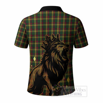 MacMillan (McMillan) Tartan Family Crest Polo Shirt Crowned Lion Roaring