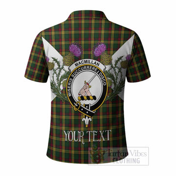 MacMillan (McMillan) Tartan Family Crest Polo Shirt Scottish Burns Night Thistle Floral