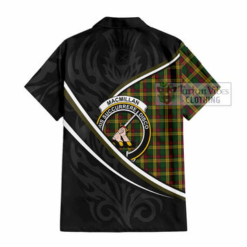 MacMillan (McMillan) Tartan Family Crest Hawaiian Shirt Celtic Scottish Thistle Floral