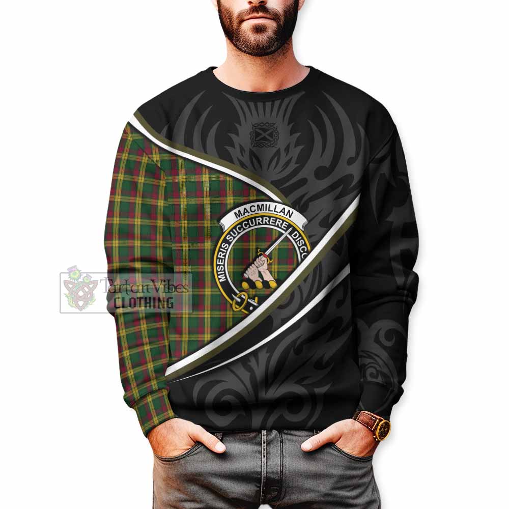 MacMillan (McMillan) Tartan Family Crest Sweatshirt Celtic Scottish Thistle Floral - Tartan Vibes Clothing