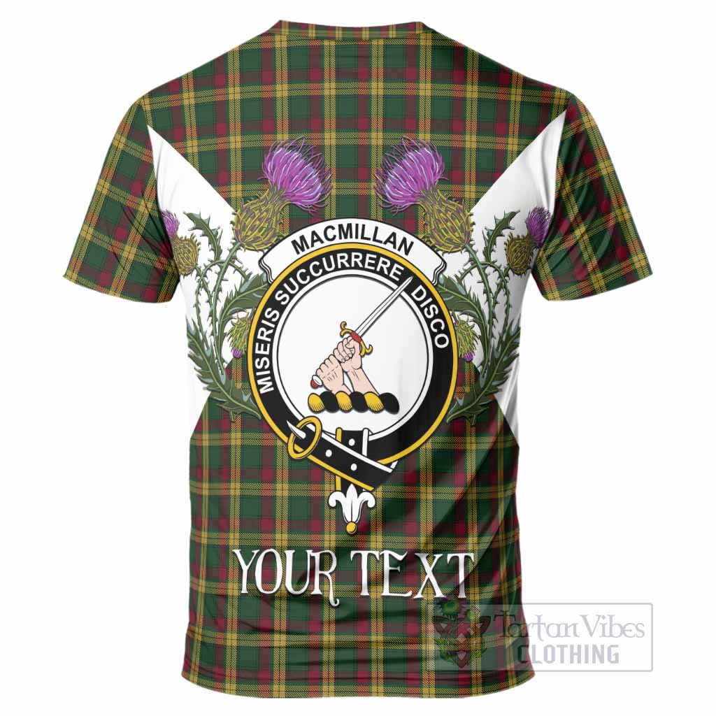 MacMillan (McMillan) Tartan Family Crest T-Shirt Scottish Burns Night Thistle Floral