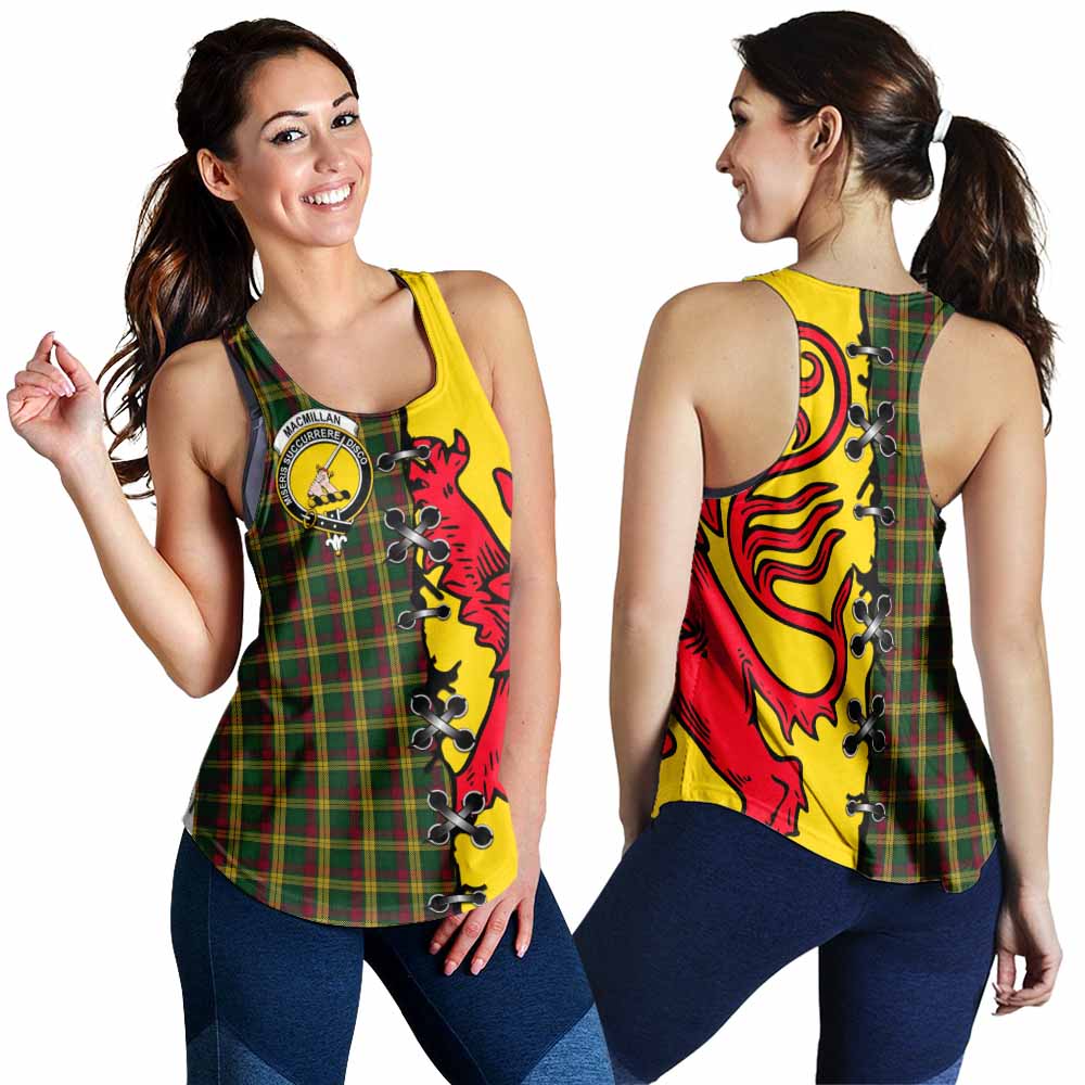 MacMillan (McMillan) Tartan Family Crest Women Racerback Tanks Lion Rampant Honor - Tartan Vibes Clothing