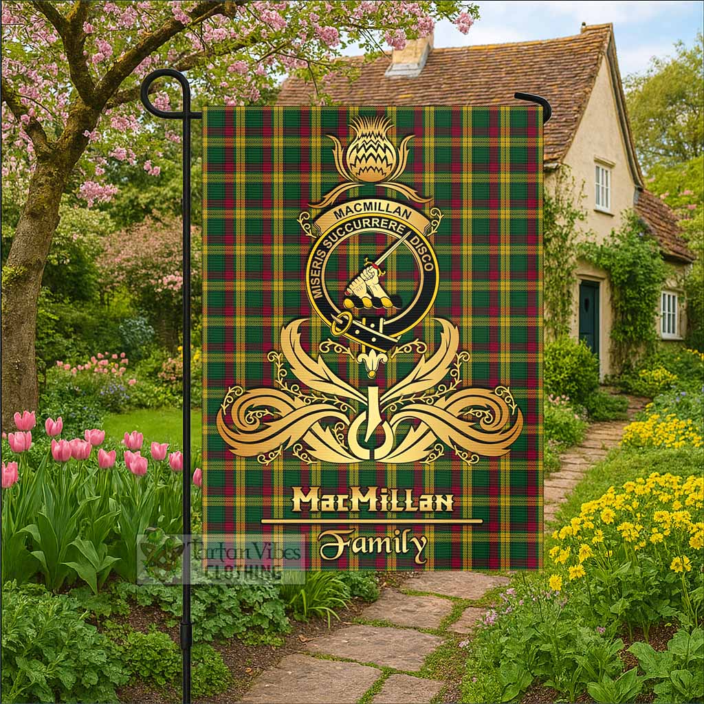 MacMillan (McMillan) Tartan Garden Flag with Highland Thistle Cherish Family Crest Style - Tartan Vibes Clothing