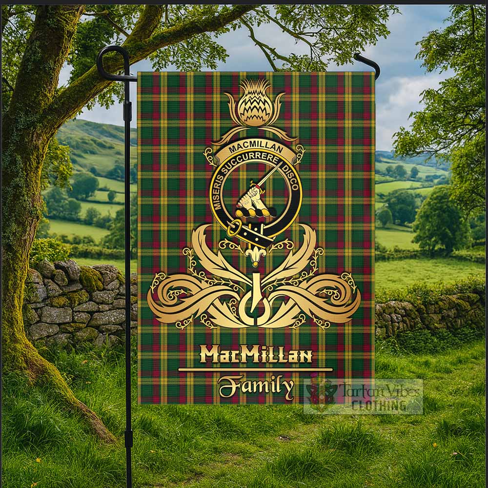 MacMillan (McMillan) Tartan Garden Flag with Highland Thistle Cherish Family Crest Style - Tartan Vibes Clothing