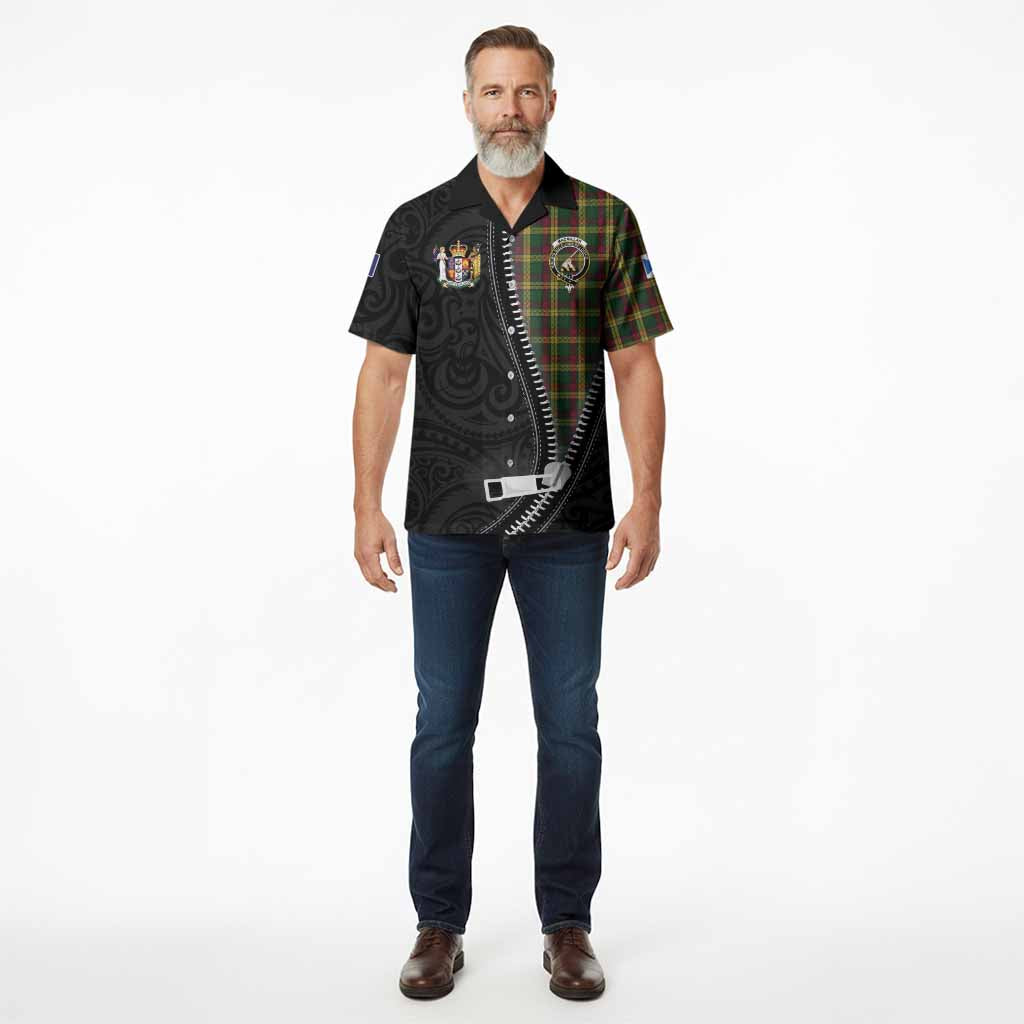 MacMillan (McMillan) Tartan Hawaiian Shirt New Zealand Pattern Unique Zipper Stylized