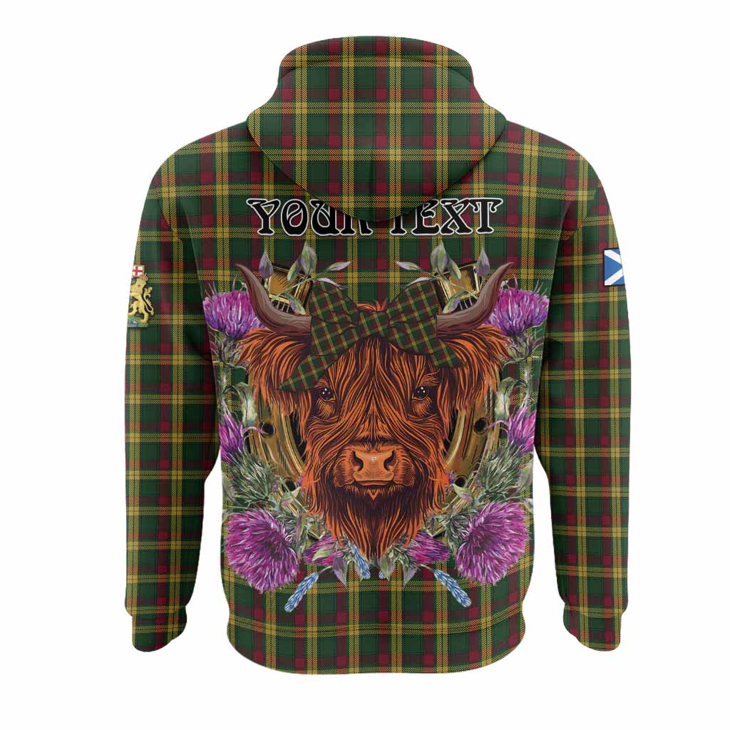 MacMillan (McMillan) Tartan Hoodie Scottish Thistle Heilan Coo