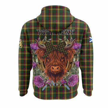 MacMillan (McMillan) Tartan Hoodie Scottish Thistle Heilan Coo
