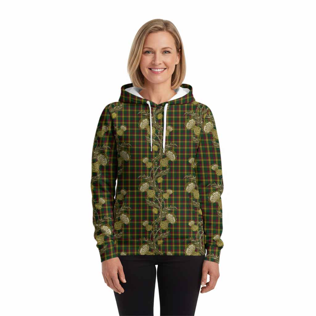 MacMillan (McMillan) Tartan Hoodie Seamless Scottish Thistle Flowers