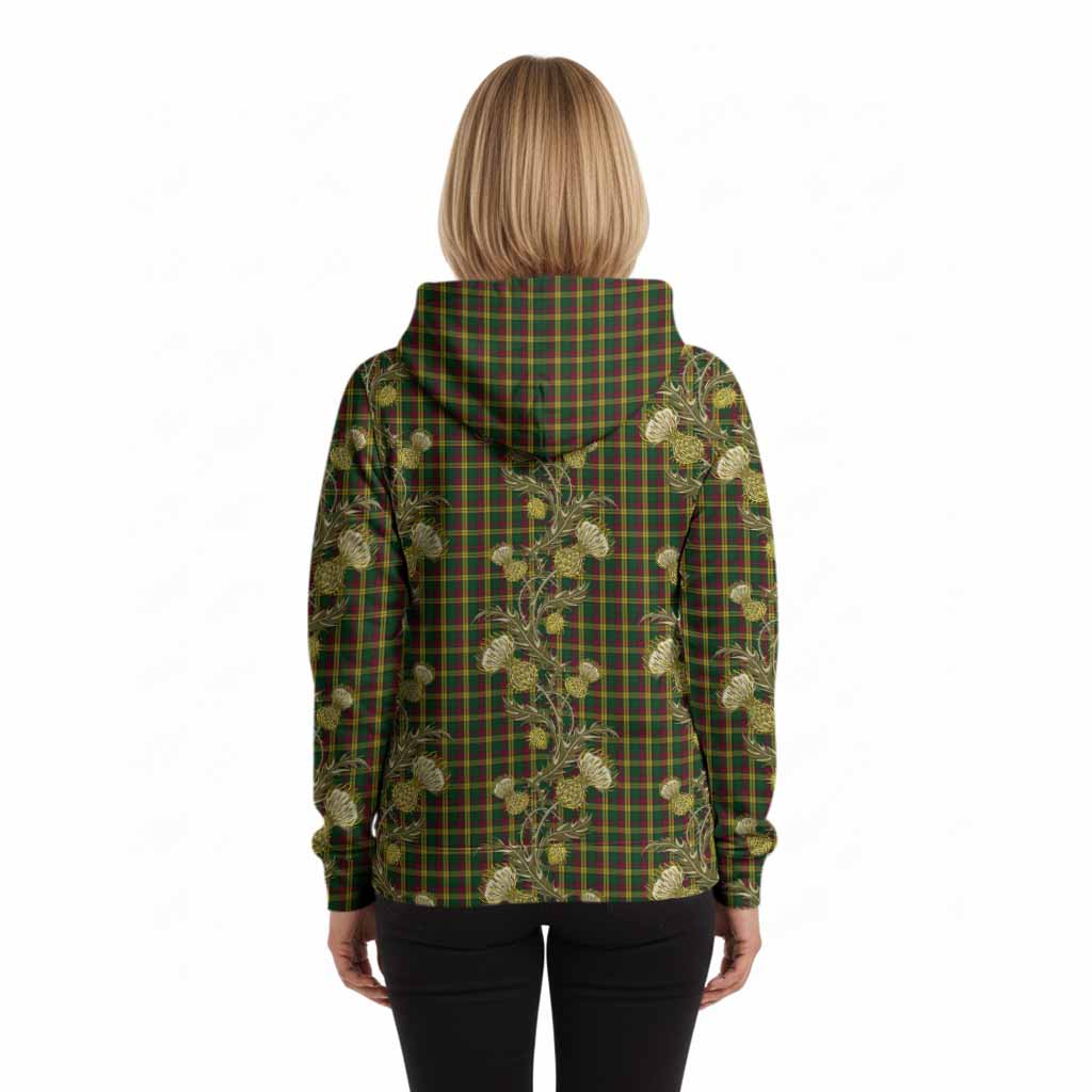 MacMillan (McMillan) Tartan Hoodie Seamless Scottish Thistle Flowers