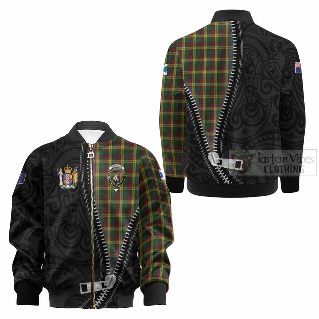 MacMillan (McMillan) Tartan Kid Bomber Jacket New Zealand Pattern Unique Zipper Stylized