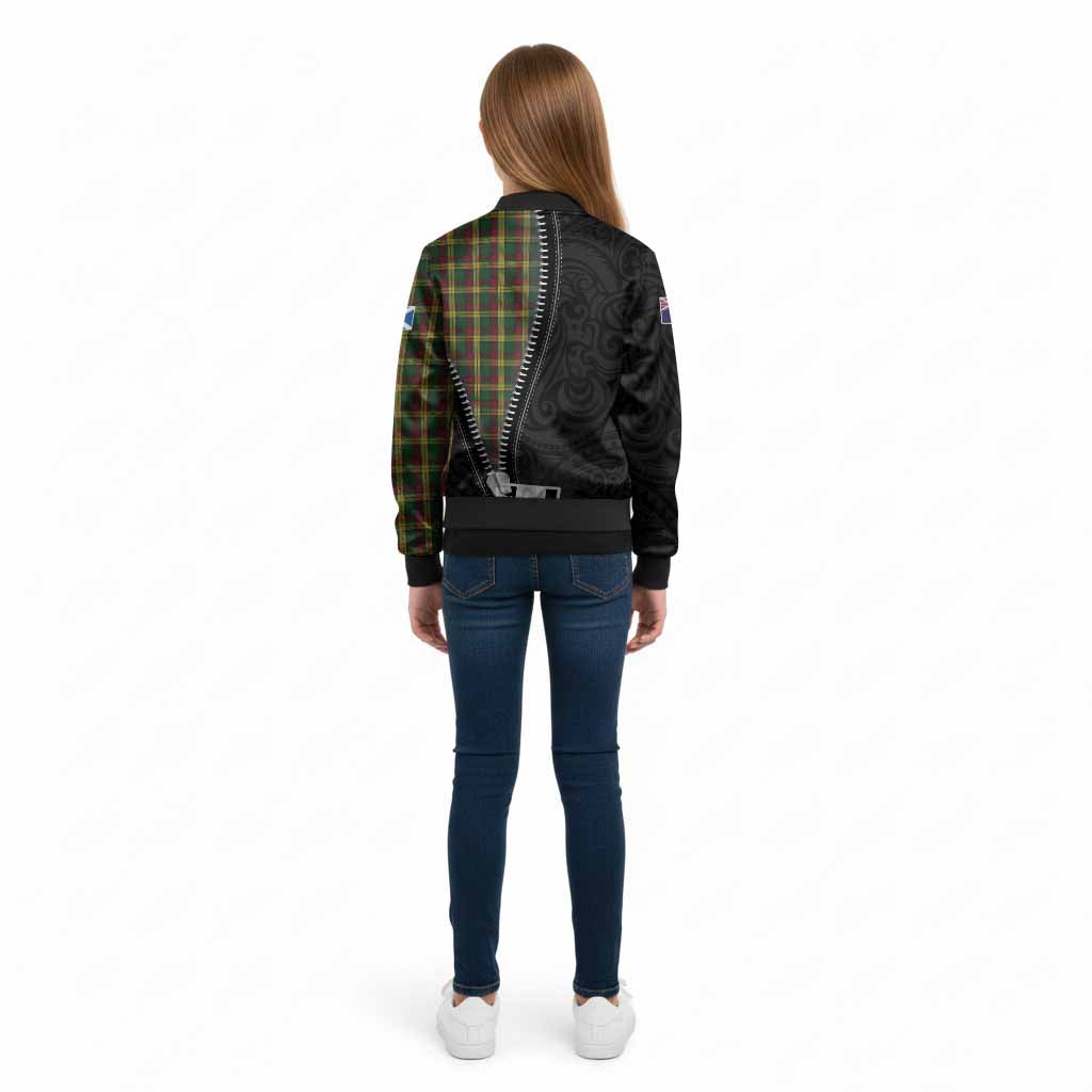 MacMillan (McMillan) Tartan Kid Bomber Jacket New Zealand Pattern Unique Zipper Stylized