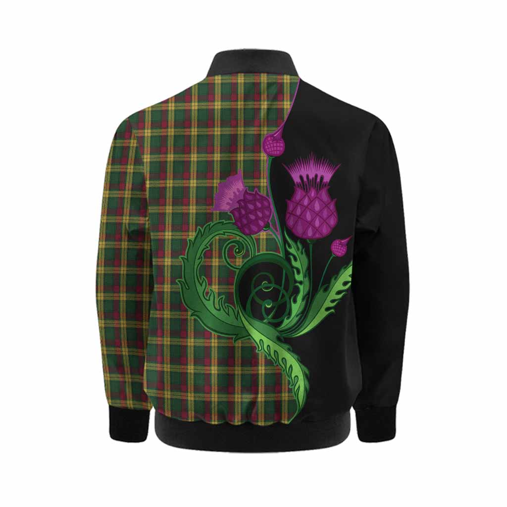 MacMillan (McMillan) Tartan Kid Bomber Jacket Traditional Scottish Thistle