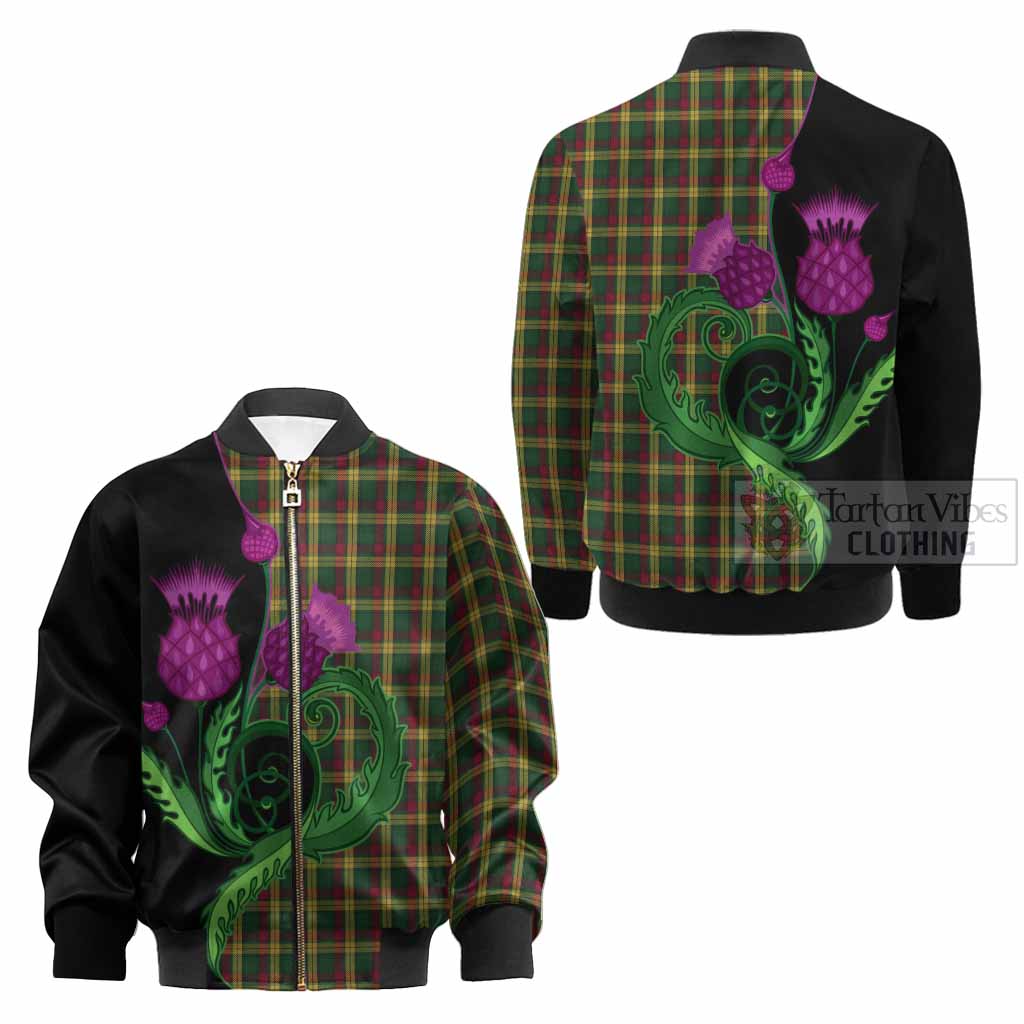 MacMillan (McMillan) Tartan Kid Bomber Jacket Traditional Scottish Thistle