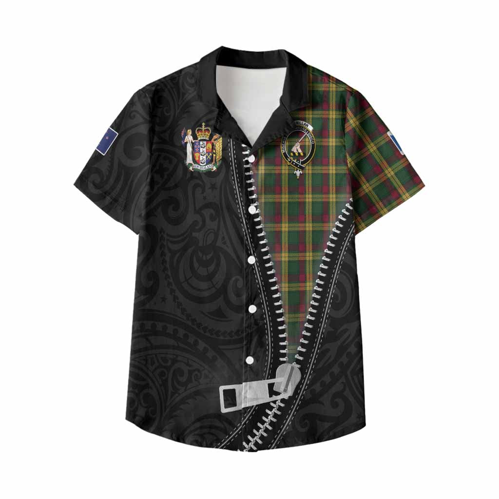 MacMillan (McMillan) Tartan Kid Hawaiian Shirt New Zealand Pattern Unique Zipper Stylized