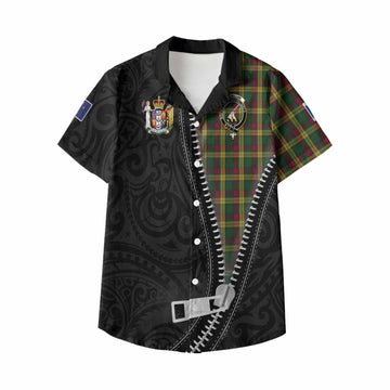 MacMillan (McMillan) Tartan Kid Hawaiian Shirt New Zealand Pattern Unique Zipper Stylized