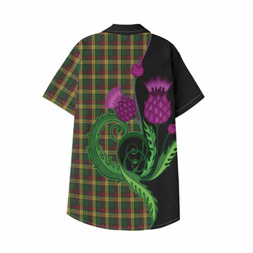MacMillan (McMillan) Tartan Kid Hawaiian Shirt Traditional Scottish Thistle