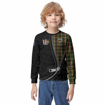MacMillan (McMillan) Tartan Kid Knitted Sweatshirt New Zealand Pattern Unique Zipper Stylized
