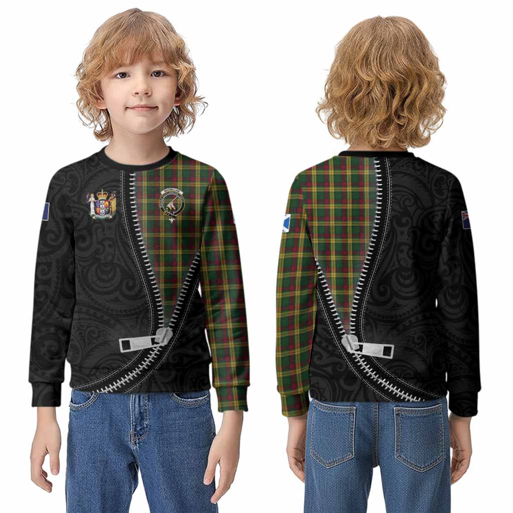 MacMillan (McMillan) Tartan Kid Knitted Sweatshirt New Zealand Pattern Unique Zipper Stylized