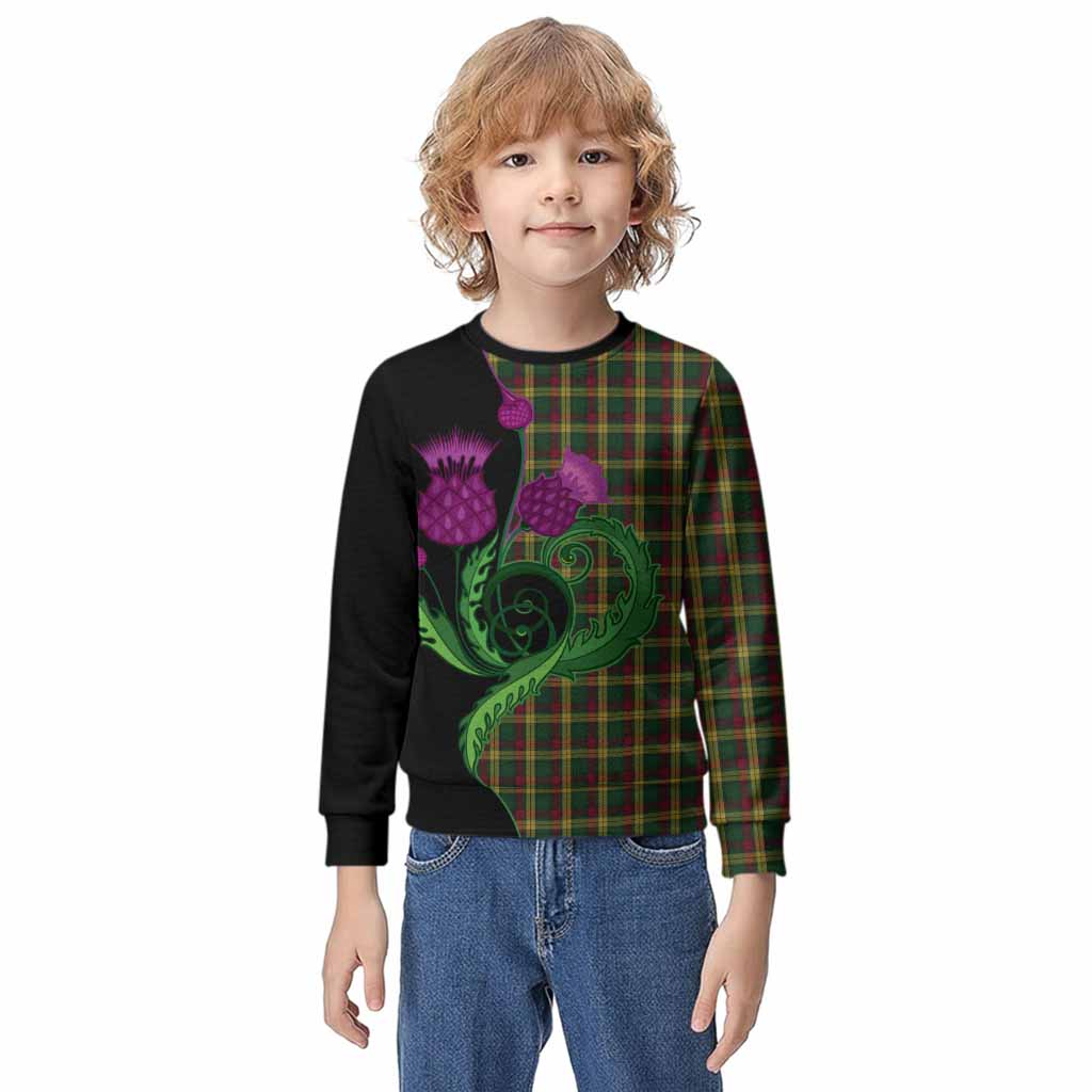 MacMillan (McMillan) Tartan Kid Knitted Sweatshirt Traditional Scottish Thistle