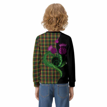 MacMillan (McMillan) Tartan Kid Knitted Sweatshirt Traditional Scottish Thistle