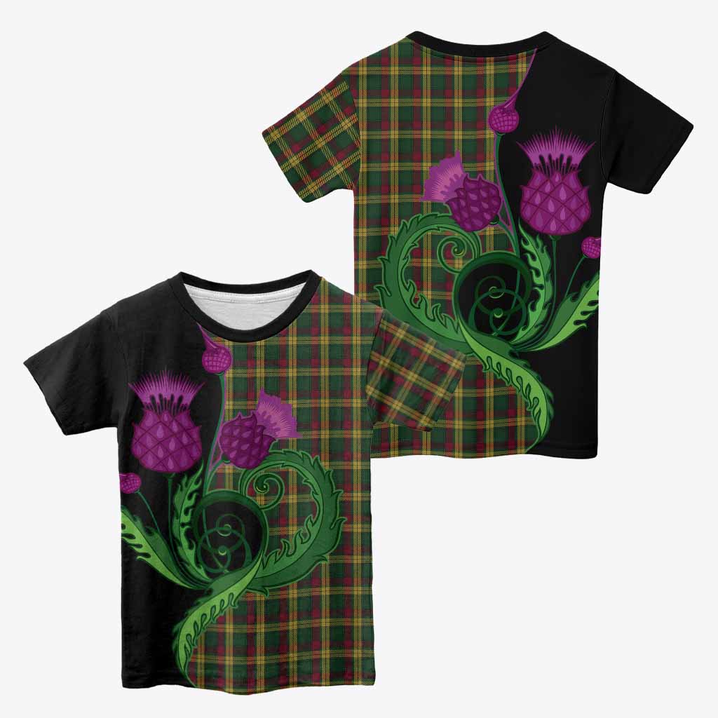 MacMillan (McMillan) Tartan Kid T-shirt Traditional Scottish Thistle