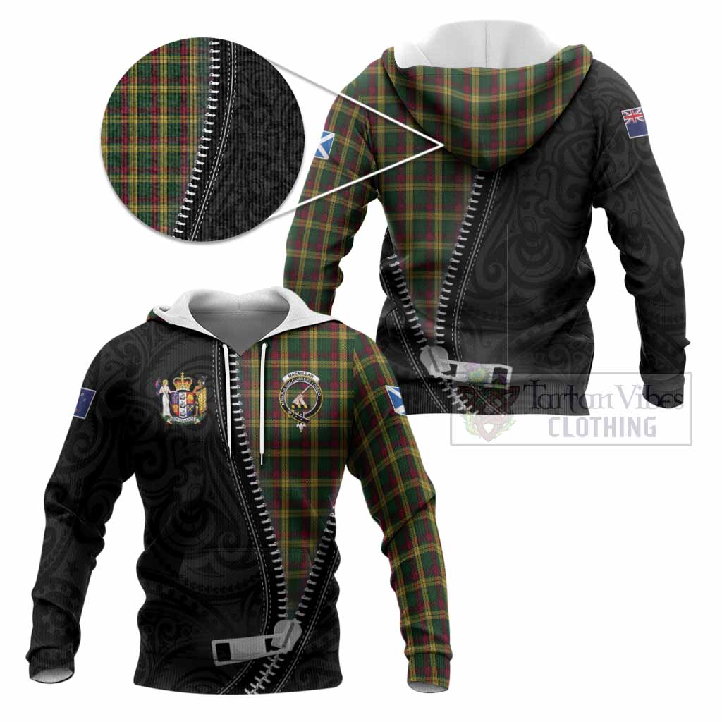 MacMillan (McMillan) Tartan Knitted Hoodie New Zealand Pattern Unique Zipper Stylized