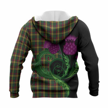 MacMillan (McMillan) Tartan Knitted Hoodie Traditional Scottish Thistle