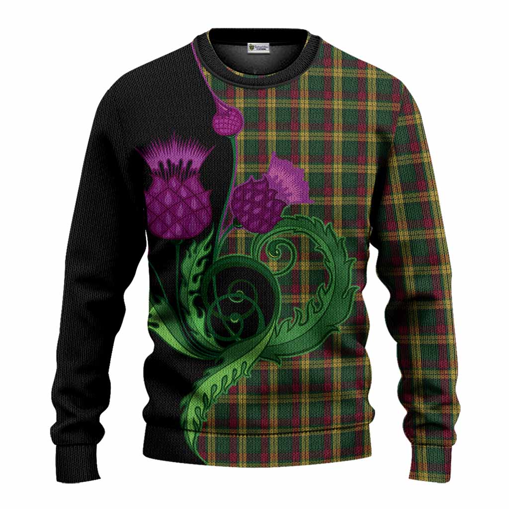 MacMillan (McMillan) Tartan Knitted Sweater Traditional Scottish Thistle