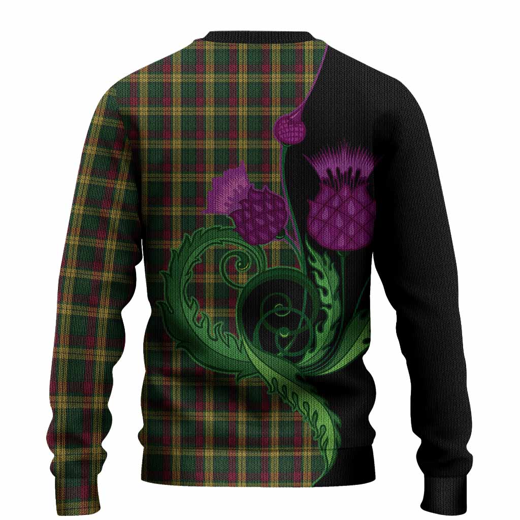 MacMillan (McMillan) Tartan Knitted Sweater Traditional Scottish Thistle