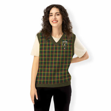 MacMillan (McMillan) Tartan Knitted V-Neck Vest with Family Crest
