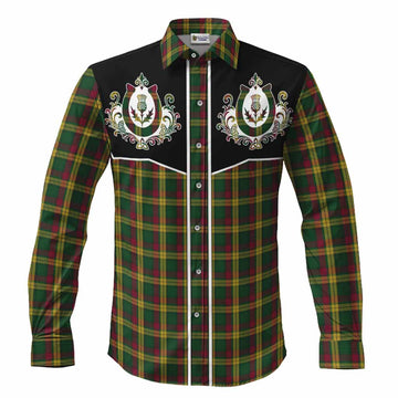MacMillan (McMillan) Tartan Long Sleeve Button Shirts Horseshoe Ornament Men's Shirt S - Tartan Vibes Clothing