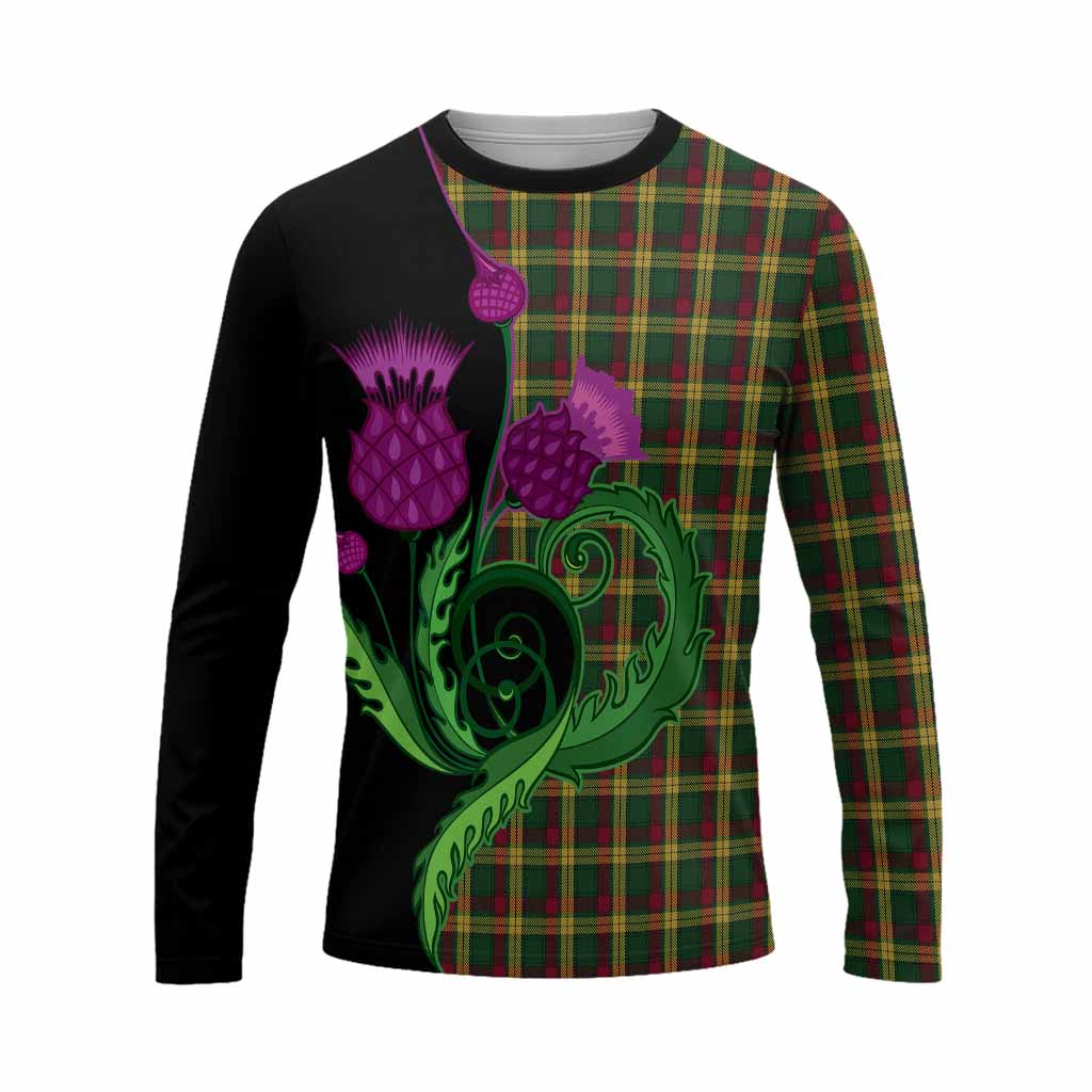 MacMillan (McMillan) Tartan Long Sleeve T-Shirt Traditional Scottish Thistle